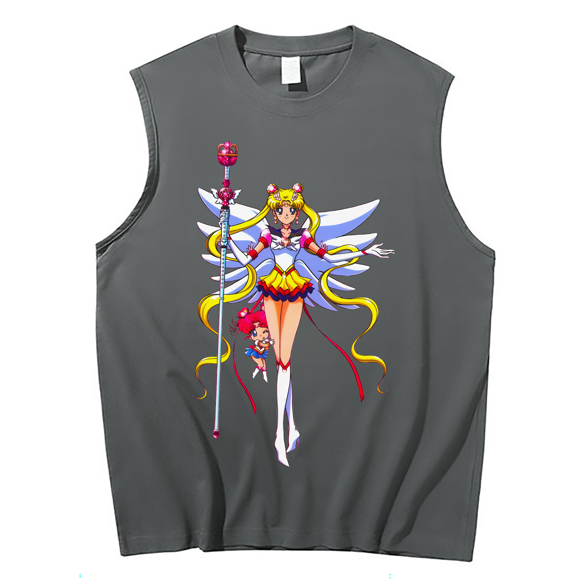 （画像用） 美少女戦士セーラームーン 月野 うさぎ つきの うさぎ Sailor Moon Tsukino Usagi コットン100％タンクトップ（フロントプリント）